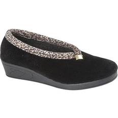 Sleepers Womens/Ladies Dawn Slippers (3 UK) (Black)