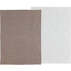 Södahl organic Line Kökshandduk 2 st Kökshandduk Vit, Beige (70x65cm)