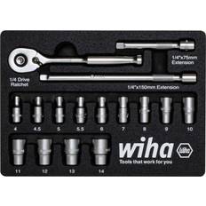 Wiha Pipenøkler Wiha 44683 Bit set 1/4 197 Pipenøkkel