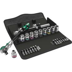 Wera 8100 zyklop Wera 8100 SC 9 Zyklop Topnøglesæt 1/2" Spærrenøgle