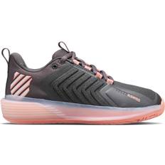 Braun - Damen Schlägersportschuhe K Swiss Ultrashot Women Asphalt/Peach Amber/White