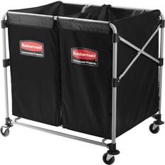 Black Brushes Rubbermaid Commercial Collapsible X-Cart Steel 2 Cart