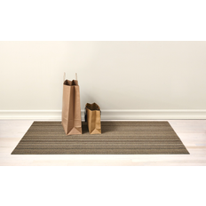 Chilewich Skinny Stripe Shag Runner Brown, Green