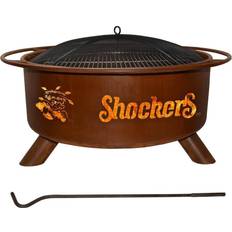 Natural Fire Pits & Fire Baskets Wichita State 18 Round Steel Wood Burning Rust Fire Pit with