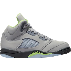 Polyurethane Trainers Children's Shoes Nike Air Jordan 5 Retro PS - Silver/Flint Grey/Green Bean