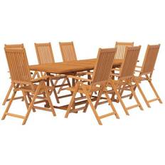 vidaXL 3079642 Set da pranzo per patio, 1 Tavolo incluso 8 Sedie