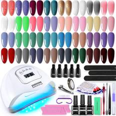 Gel polish uv light Jodsone Gel Nail Polish Kit with UV Light 58-pack