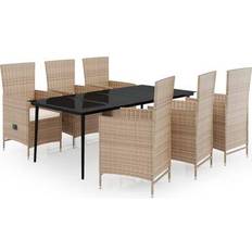 vidaXL 3099459 Set da pranzo per patio, 1 Tavolo incluso 6 Sedie
