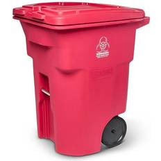 Red trash can Toter 96 Gal. Red Hazardous Waste Trash Can