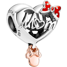 Charms & Pendants Pandora Disney Minnie Mouse Mom Heart Charm - Silver/Rose Gold/Red