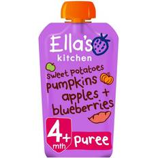 Økologiske Babymad & Tilskud Ella s Kitchen Sweet Potatoes, Pumpkins, Apples + Blueberries Puree 120g 1pack