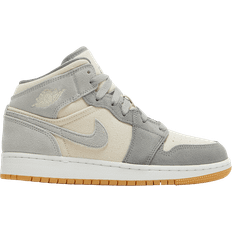 Nike Air Jordan 1 Mid SE GS - Coconut Milk/Coconut Milk/Particle Grey