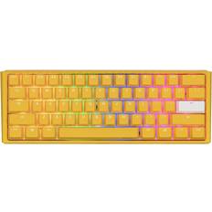 Cherry MX Clear Keyboards Ducky DKON2161ST One 3 Yellow Mini Gaming RGB LED MX Clear (US)