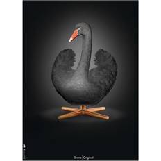 Brainchild Brugskunst Brainchild Svane Klassisk A5 Plakat 14.8x21cm