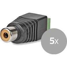 Rca din connector Nedis CCTV-sikkerhedsstik, 5 x, 2-trådet til RCA Female