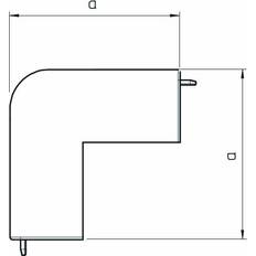OBO Bettermann Hjørne Udvendig 60x90 Mm Perlehvid, Ral 9010