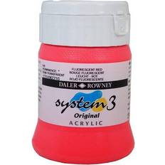 Daler Rowney Acrylic Paints Daler Rowney System 3 Acrylic Fluorescent Red (500ml)