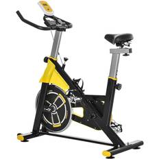 Display - Speed Exercise Bikes Homcom Exercise Bike 6kg Flywheel, Yellow