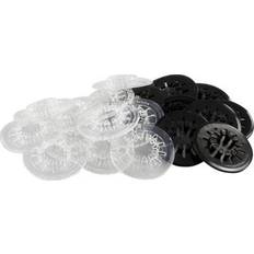 Självhäftande etiketter transparent Deltaco självhäftande CD-/DVD-knappar, 20-pack, svart/transparent