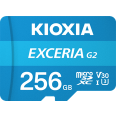 256 Go - microSDXC Cartes Mémoire & Clés USB Kioxia Exceria G2 MicroSDXC Class 10 UHS-I U3 V30 100/50 MB/s 256GB