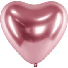 Balloner hjerte PartyDeco Rosegold chrom hjerte balloner 50 stk