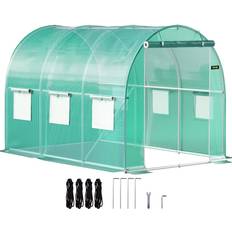 VEVOR Walk-in Tunnel Greenhouse 10x7ft Acciaio inossidabile Plastica