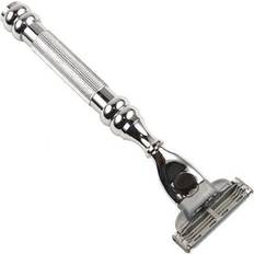 Mach 3 barberblade Parker Shaving Heavyweight Chrome Handle Mach 3 Compatible Razor