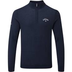 Merino sweater Callaway 1/4 Zip Blended Merino Pullover - Navy Blue