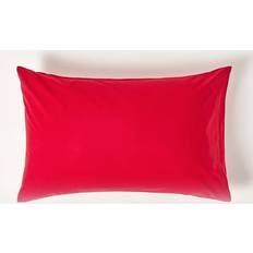 Rouge Taies d'oreiller Homescapes Standard Egyptian Cotton Pillow Case 200 TC Equivalent 400 Thread Count Pillow Case Red