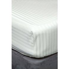 Cotton Bed Sheets Belledorm Hotel Suite Satin Stripe 540 Thread Count 38cm Bed Sheet