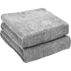 Acrylic Textiles Highams Soft Knitted Fleece Blankets Silver