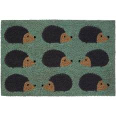 Premier Housewares Hedgehogs Doormat Green