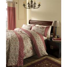 Red Bed Linen Catherine Lansfield Kashmir Duvet Cover Red, Natural, Multicolour