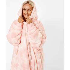 Dreamscene Tie Dye Pastel Hooded Blankets Pink (182.9x86.4cm)