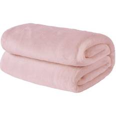 Silver Blankets Brentfords Ultra Soft Blanket Flannel Fleece Blankets Pink, Silver (152.4x127cm)