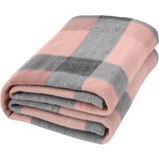 Beige Blankets Dreamscene Winter Check Blankets Grey, Beige, Black, Natural, Blue, Silver, Pink (152.4x127cm)