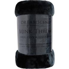 Textiles Dreamscene Double Luxury Mink Fleece Blankets Black