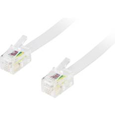 Rj22 Deltaco Modularkabel RJ9/RJ10/RJ22 4-pin 4P4C 10m