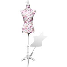 Garn & Håndarbeidsutstyr vidaXL Ladies Bust Display Mannequin Cotton White with Rose Tailor Cloth Model