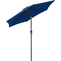 Sun parasol Christow Navy Garden Parasol Umbrella Aluminium Sun