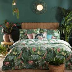 Furn Furn. Amazonia King Duvet Cover White, Green