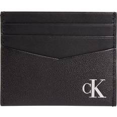 Calvin Klein Tarjeteros Calvin Klein Leather Monogram Card Holder, Black