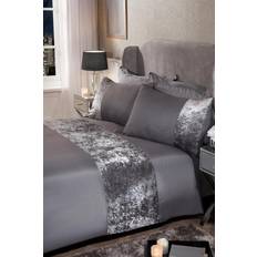 Sienna Double Crushed Duvet Cover Pink, Silver, Grey, Beige (198x198cm)