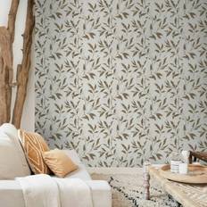 Kuvioitu Tapetit Dutch Wallcoverings Tapetti Phoenix A48303, 0.53x10.05m, non-woven, valkoinen/ruskea