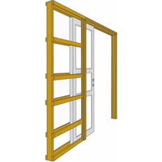 Swedoor Skydedøre Swedoor Indbygningsmodul 96 fyr Skydedør (x210cm)