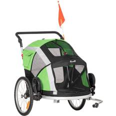 Pawhut Bike Trailer 2-in-1 Pet Stroller for Large Dogs 82x108cm