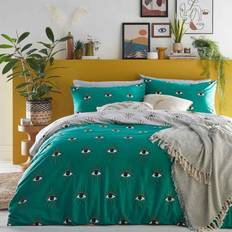 Textiles Furn furn. Theia Abstract Eye Duvet Cover Green