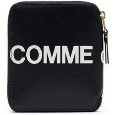 Comme des Garçons Läderplånbok Med Logotyp Och Dragkedja - Black