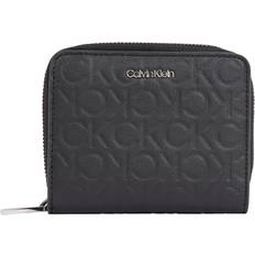 Calvin Klein Recycled Zip Around Logo Wallet - BLACK