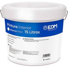 Edm Pintura Plastica Mate Interior Blanca 15L E3/25401 Blanco